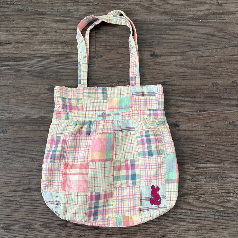 Disney Parks Patchwork Mickey Mouse Boho/Tote Bag… - image 1